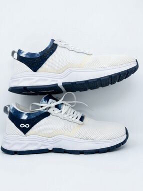 Infinity by Cherokee FLY WCSK Nursing Shoes White Blue Tie Dye Size 7.5W